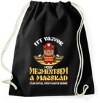 printfashion Tűzoltó cica - Sportzsák, Tornazsák - Fekete (10747142)