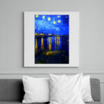 printfashion Csillagos ég a Rajna felett - Vászonkép - Fehér (6621748)