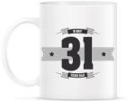 printfashion b-day-31-dark-lightgrey - Bögre - Fehér (790538)