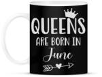 printfashion QUEENS are born in June - Bögre - Fekete (5499642)