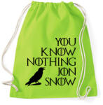 printfashion JON SNOW - Sportzsák, Tornazsák - Limezöld (680406)