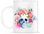 printfashion Színes halálfej festmény - Bögre - Fehér (1037502)