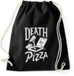 printfashion Death by pizza - Sportzsák, Tornazsák - Fekete (382870)