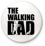printfashion The walking dad - Kitűző, hűtőmágnes - Fehér (3080128)