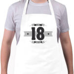 printfashion b-day-18-dark-lightgrey - Kötény - Fehér (4902232)