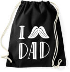 printfashion I Love Dad - Sportzsák, Tornazsák - Fekete (2601382)