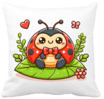 printfashion Cute Ladybug - Párnahuzat, Díszpárnahuzat - Fehér (15960024)