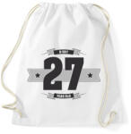 printfashion b-day-27-dark-lightgrey - Sportzsák, Tornazsák - Fehér (509362)