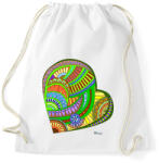 printfashion Mandala szív - Sportzsák, Tornazsák - Fehér (787172)