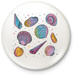 printfashion Kagylók - Kitűző, hűtőmágnes - Fehér (12044774)