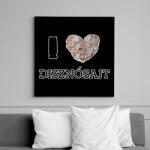 printfashion I love disznósajt - Vászonkép - Fekete (8699202)