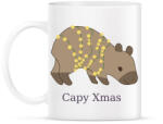 printfashion capybara család - karácsonyi fény - Bögre - Fehér (14889022)