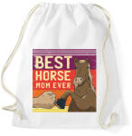 printfashion Best Horse Mom Ever - Sportzsák, Tornazsák - Fehér (6355713)