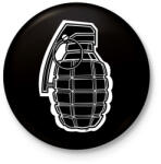 printfashion Gránát - Kitűző, hűtőmágnes - Fekete (3096407)