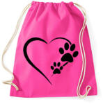 printfashion Mancs szív - Sportzsák, Tornazsák - Fukszia (5356839)
