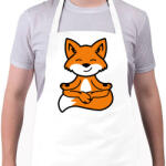 printfashion Meditáló róka - Kötény - Fehér (5023204)