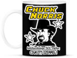 printfashion Chuck Norris látótávolsága csukott szemmel - Bögre - Fekete (1268549)