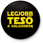 printfashion Legjobb Tesó a Galaxisban - Kitűző, hűtőmágnes - Fekete (11855341)