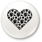 printfashion Focis szív - Kitűző, hűtőmágnes - Fehér (14028943)
