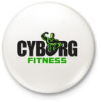 printfashion Cyborg Fitness - Kitűző, hűtőmágnes - Fehér (3088099)