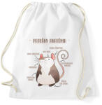 printfashion Patkány anatómia - Sportzsák, Tornazsák - Fehér (12745994)