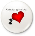 printfashion Hatalmas szívem van - Kitűző, hűtőmágnes - Fehér (13905817)