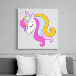 printfashion A legszebb unikornis - Vászonkép - Fehér (6625776)