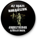 printfashion Augusztusi horgász - Kitűző, hűtőmágnes - Fekete (4770324)