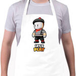 printfashion Stumble Guys - Mime Rowan - Kötény - Fehér (16087242)