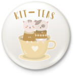 printfashion Kit-teas - Kitűző, hűtőmágnes - Fehér (7253741)