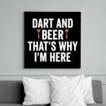 printfashion Darts&beer - Vászonkép - Fekete (6652392)