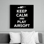 printfashion Keep calm and airsoft! - Vászonkép - Fekete (6653018)