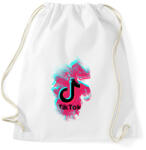 printfashion Lobogó Tik Tok logo - Sportzsák, Tornazsák - Fehér (2132339)