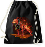 printfashion Tüzes pitbull - Sportzsák, Tornazsák - Fekete (3144932)