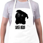 printfashion pug life2 - Kötény - Fehér (4906791)