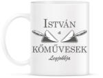 printfashion A kőművesek legjobbja - névvel - Bögre - Fehér (6556076)