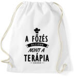 printfashion A főzés olcsóbb, mint a terápia - Sportzsák, Tornazsák - Fehér (1821423)