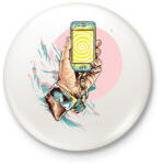 printfashion Szelfi - Kitűző, hűtőmágnes - Fehér (3073763)