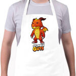 printfashion Stumble Guys - Inferno Dragon - Kötény - Fehér (16084196)
