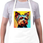 printfashion Graffiti Yorkshire terrier kutya - Kötény - Fehér (13379610)