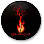 printfashion Hellfire Club heart - Kitűző, hűtőmágnes - Fekete (7477636)