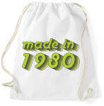 printfashion made-in-1980-green-grey - Sportzsák, Tornazsák - Fehér (485889)