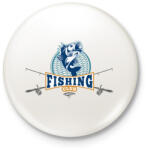 printfashion Fishing club - Kitűző, hűtőmágnes - Fehér (3088194)