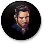 printfashion Lucifer - Kitűző, hűtőmágnes - Fekete (3103362)