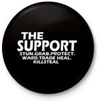 printfashion Support things - Kitűző, hűtőmágnes - Fekete (3098925)