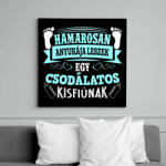 printfashion Hamarosan anyukája leszek egy csodálatos kisfiúnak - Vászonkép - Fekete (16341317)