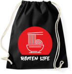 printfashion Ramen life - Sportzsák, Tornazsák - Fekete (13360880)