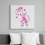 printfashion Ámor Láma szerelem - Vászonkép - Fehér (6634972)