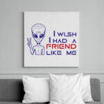 printfashion UFO barát - Vászonkép - Fehér (6673782)