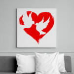 printfashion Szerelem - Vászonkép - Fehér (6635551)